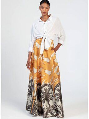 Diarrablu Jant Pant.  Wide leg Tropical Print Pants.  Plus Size